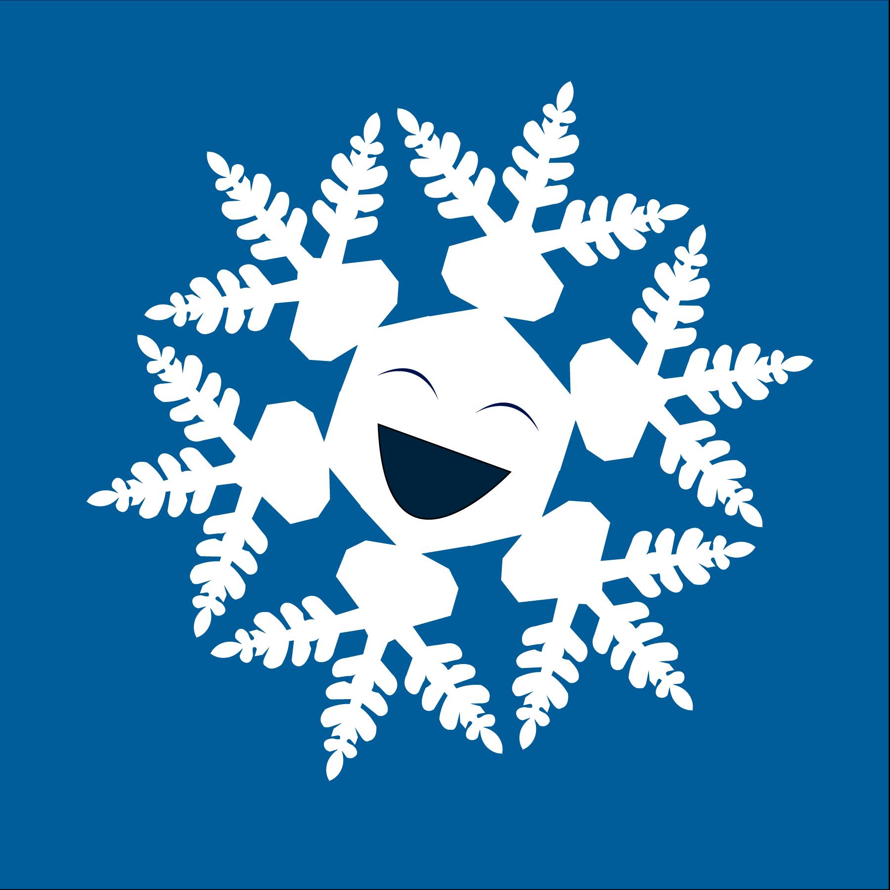 Happy snowflake graphic